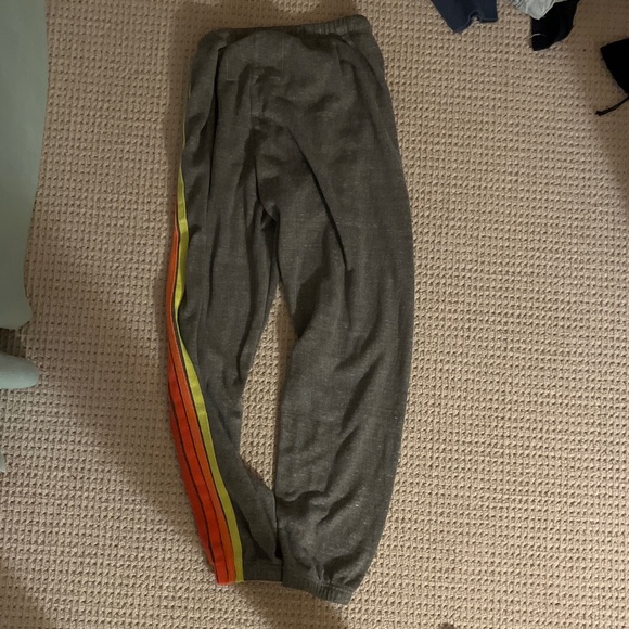 Aviator Nation Neon Striped Grey Sweatpants XS - Picture 4 of 4